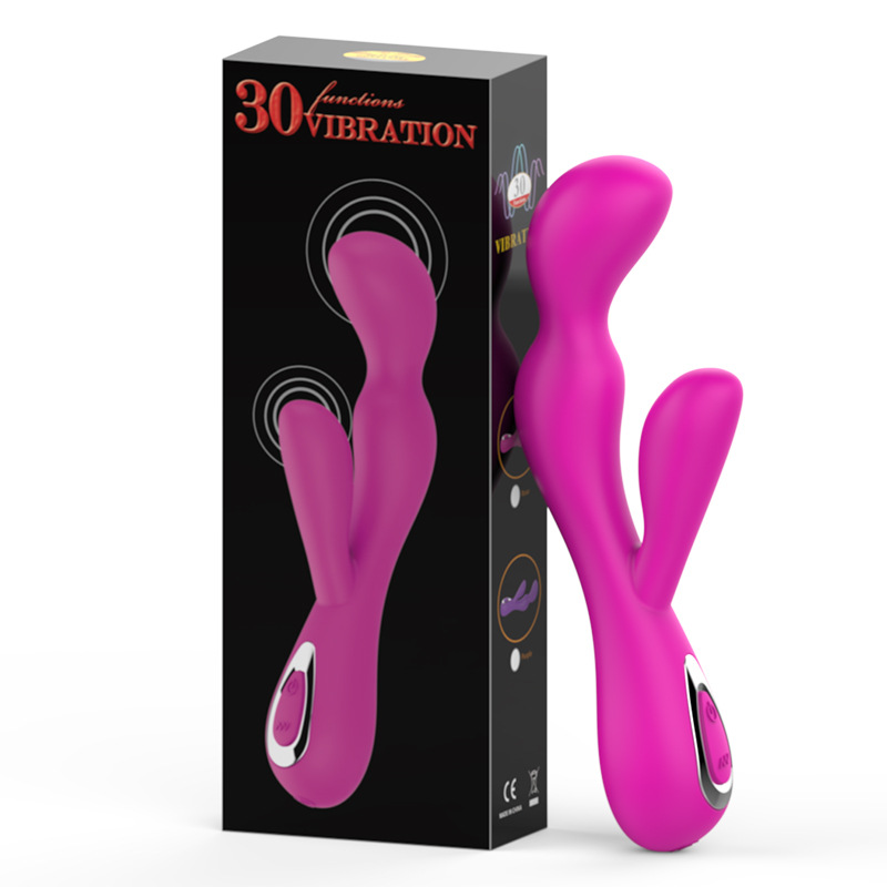 30-frequency Silicone Double-head Vibrator For Women - 