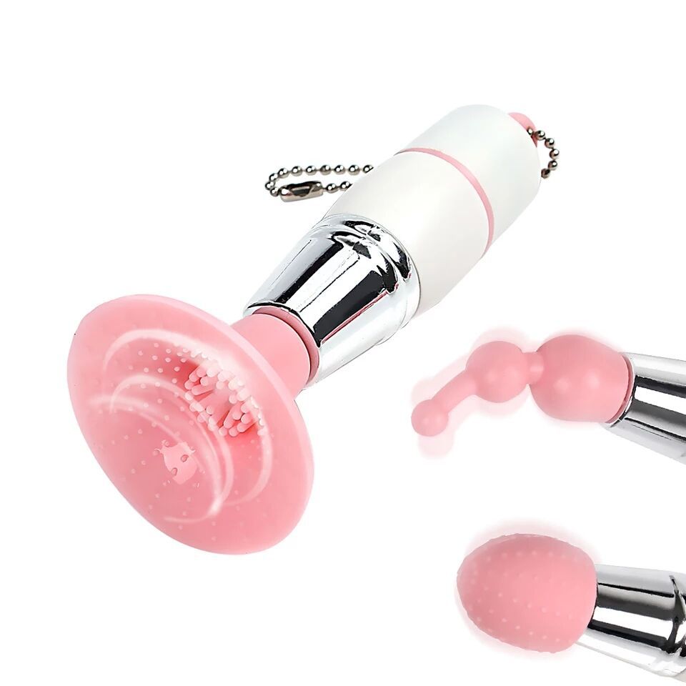 Mini 3 in 1 Vibrator Clitoris Stimulator Nipple Massage Masturbation Toy - 