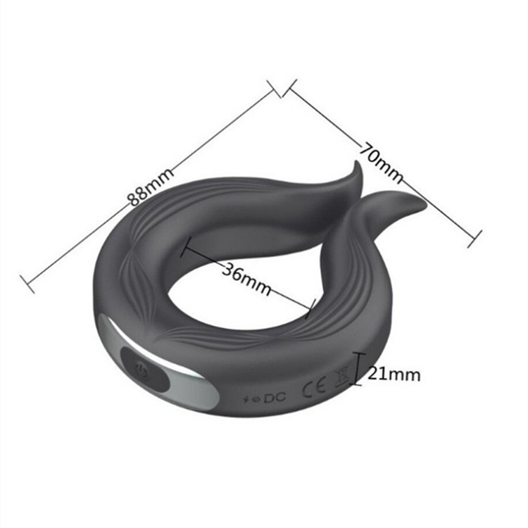 Vibration Ring Lock Essence Men's Penis Ring Doughnut Dual Wireless Remote Control Charging Egg Jumping Variety Adorable Hair Generation - 