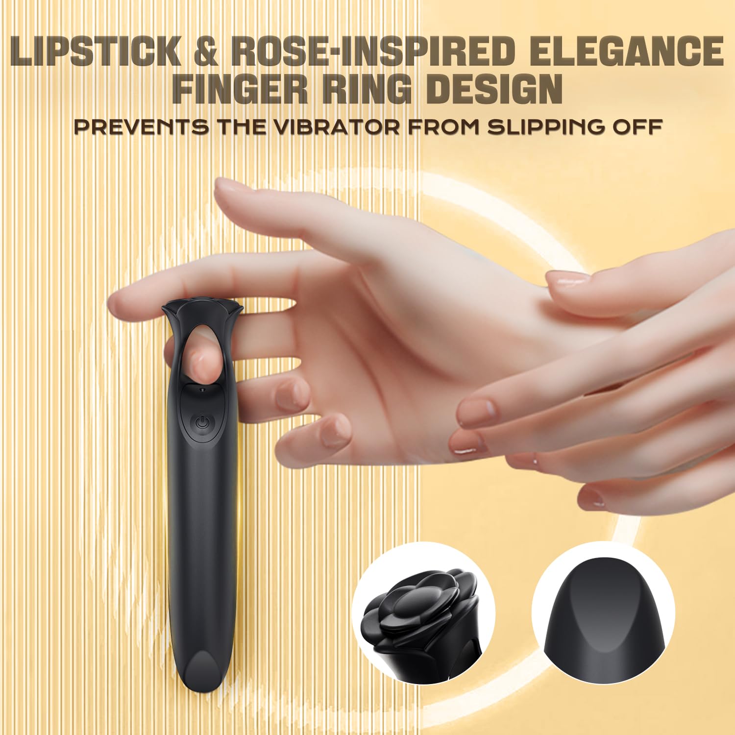 12 Vibrating Modes Rose Mini Vibrator - 