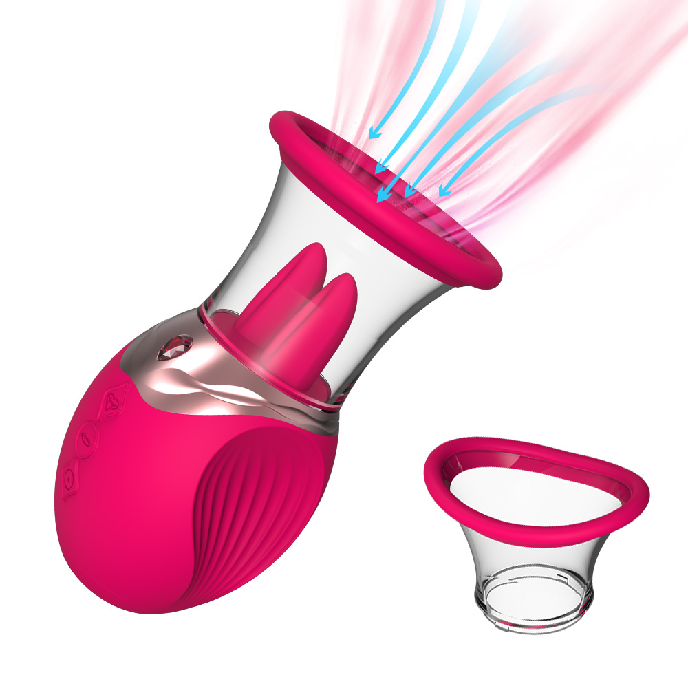 Elsa 1.0 Dual-tongue Licking Sucker Clit & Nipple Stimulation Masturbation Sex Toy - 