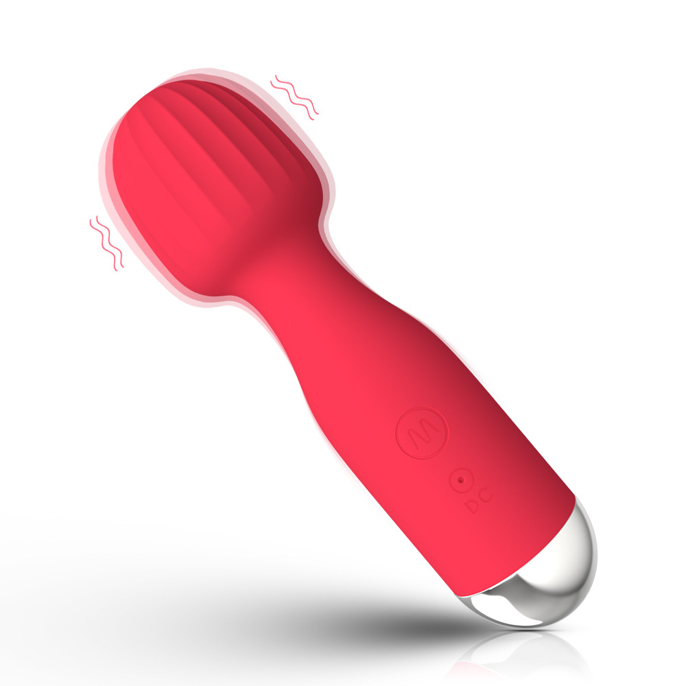 Mini Mushroom-head Wand Vibrator Clitoral G-Spot Stimulation Female Masturbation Toy - 