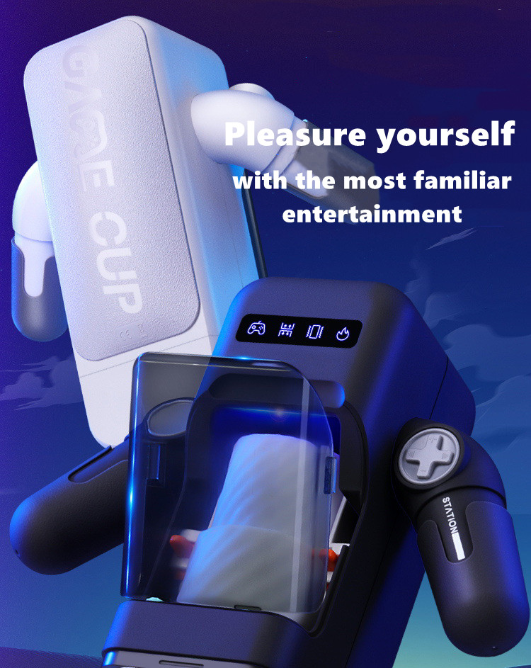 Game Cup Thrusting Vibrating Masturbator With Heating Function - 