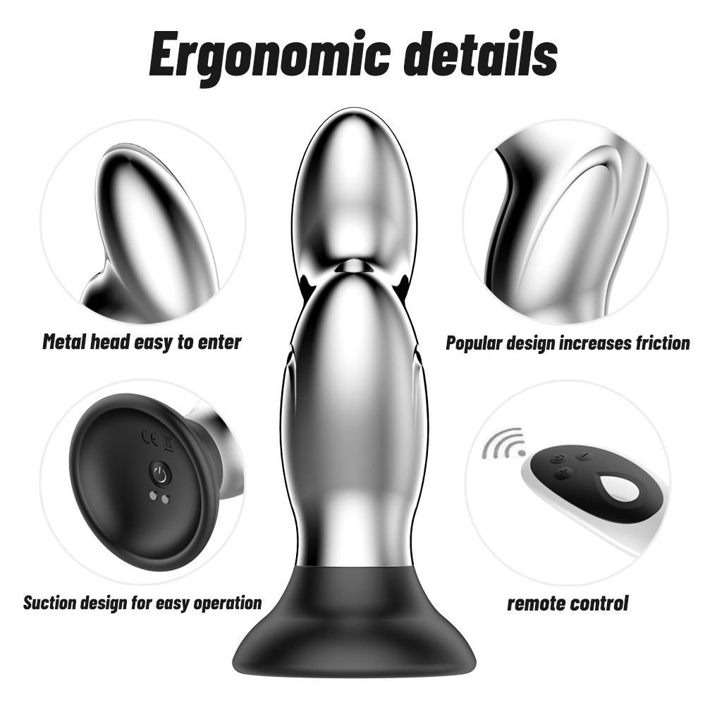 10 Vibrating Modes Remote Control Anal Plug - 