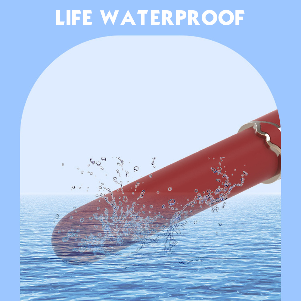 Portable Rechargeable Sleek Red Lipstick Vibrator - 