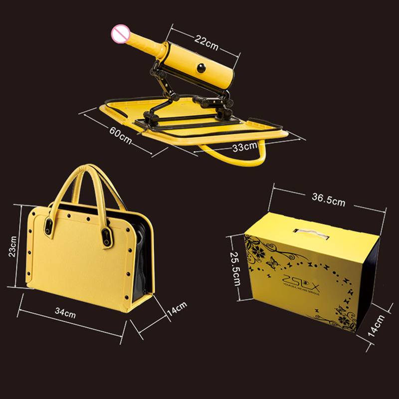 Remote Control Carry Case Sex Machine With Warming Dildo - 