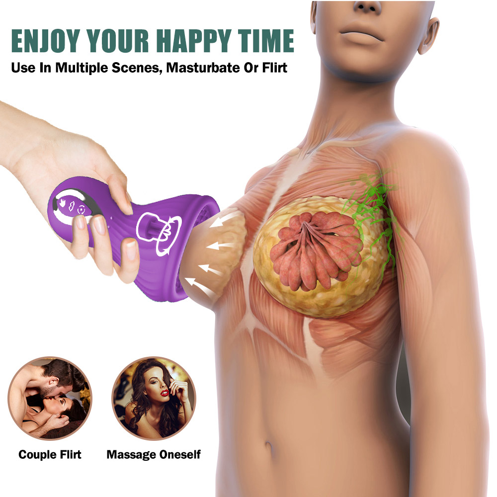 Milu X - Rotating Sucking Breast Aspirator Nipple Stimulation Massage Sex Toy - 