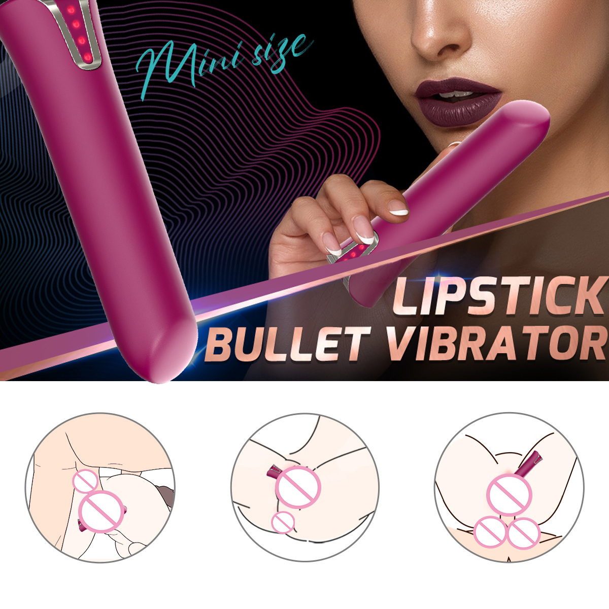 10 Frequency Bullets Vibrators Anal Plug Butt Soft Silicone Prostate Massager - 