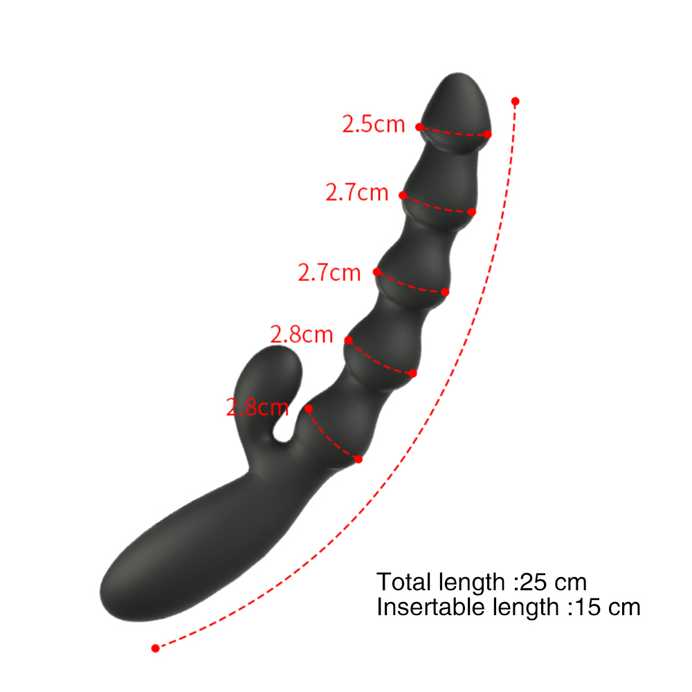 10 Speeds Dual Motor Vibraing Anal Beads - 