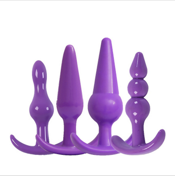 4pcs Anal Plugs For Beginners Silicone Anal Beads Masturbation Toys For Adult - 