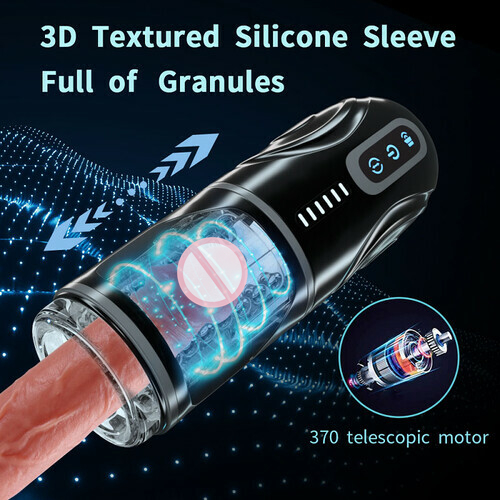 Automatic Telescopic Rotation Masturbation Cup Detachable Penile Training Sex Toy For Adult Male - 