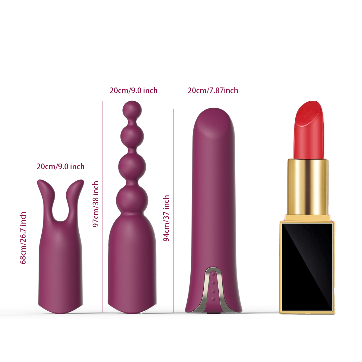 10 Frequency Bullets Vibrators Anal Plug Butt Soft Silicone Prostate Massager - 