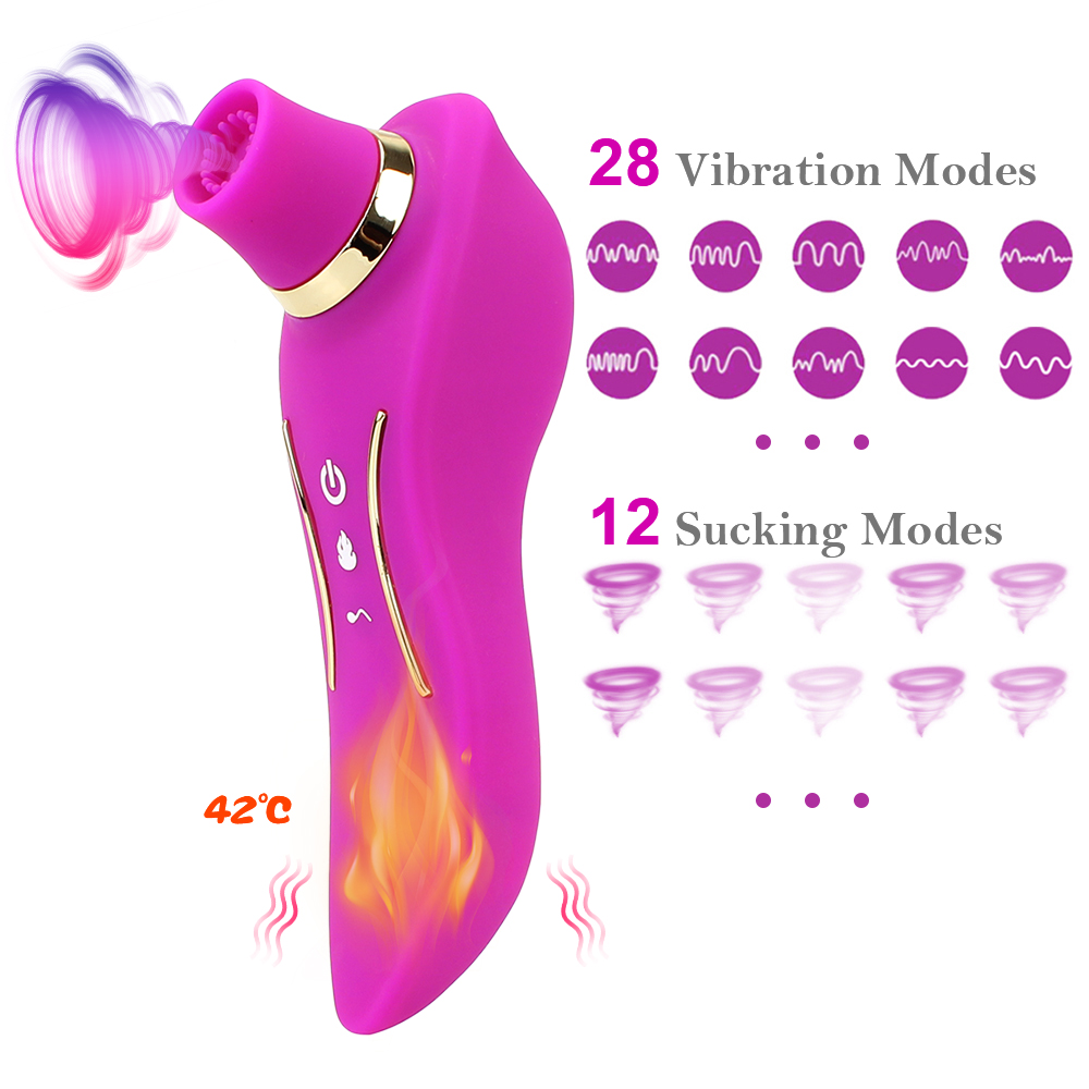 Fanara Clitoris Sucker & Warming Vibrator Sucking Vibrating Adult Female Masturbation Toy - 