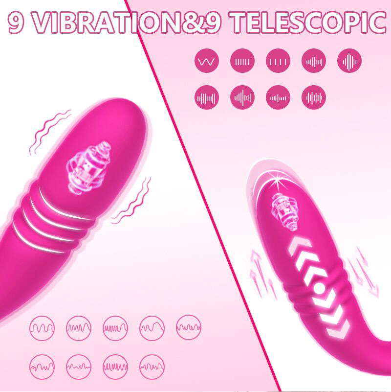2-in-1 Thrusting Vibrating Prostate Massager With Cock Ring - 