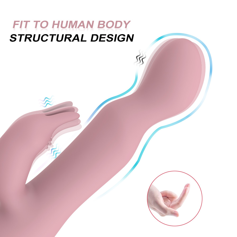 Curved Design 10 Frequency Vibration Rabbit Vibrator G-Spot Clitoral Stimulation Masturbation Toys - 