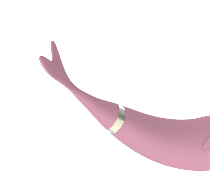 Dolphin Suction Vibrator Female Nipple Clitoris Suction Cup Massager - 