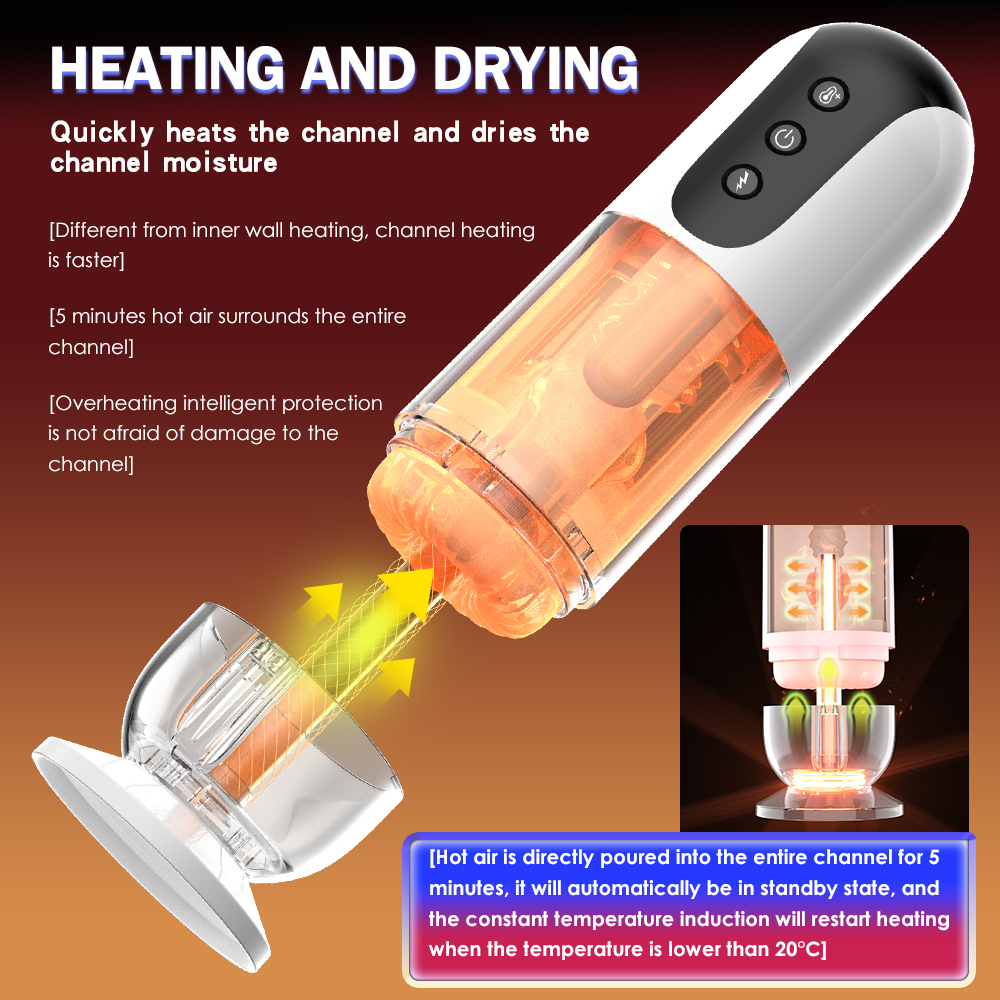 Al - 10 Frequency Vibration Heating Male Masturbator Toy Penis Training Sex Toy For Male - 