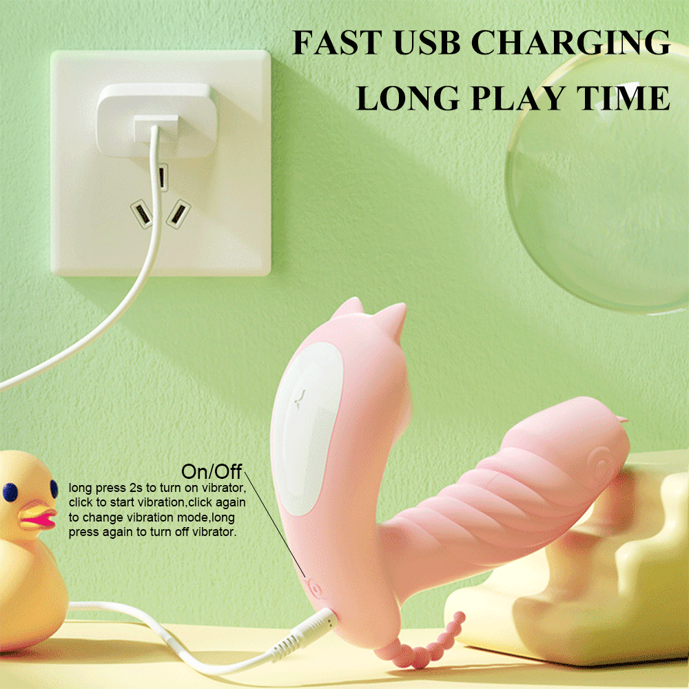 3 In 1 Kitten Clitoris Sucking Dildo Vibrator Panties Vagina Stimulator - 