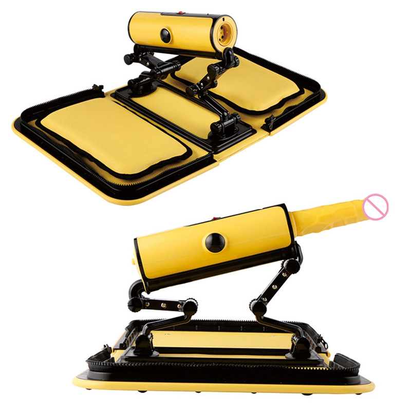 Remote Control Carry Case Sex Machine With Warming Dildo - 