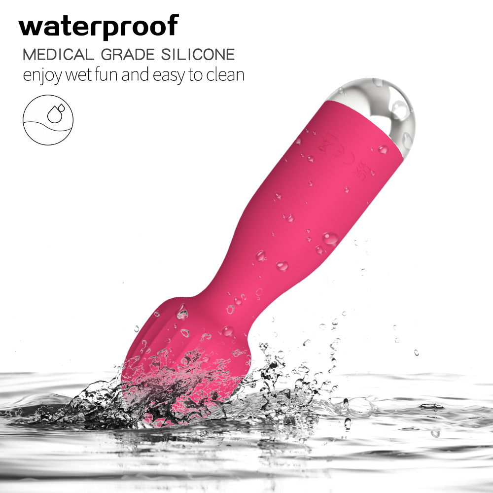 Mini Mushroom-head Wand Vibrator Clitoral G-Spot Stimulation Female Masturbation Toy - 