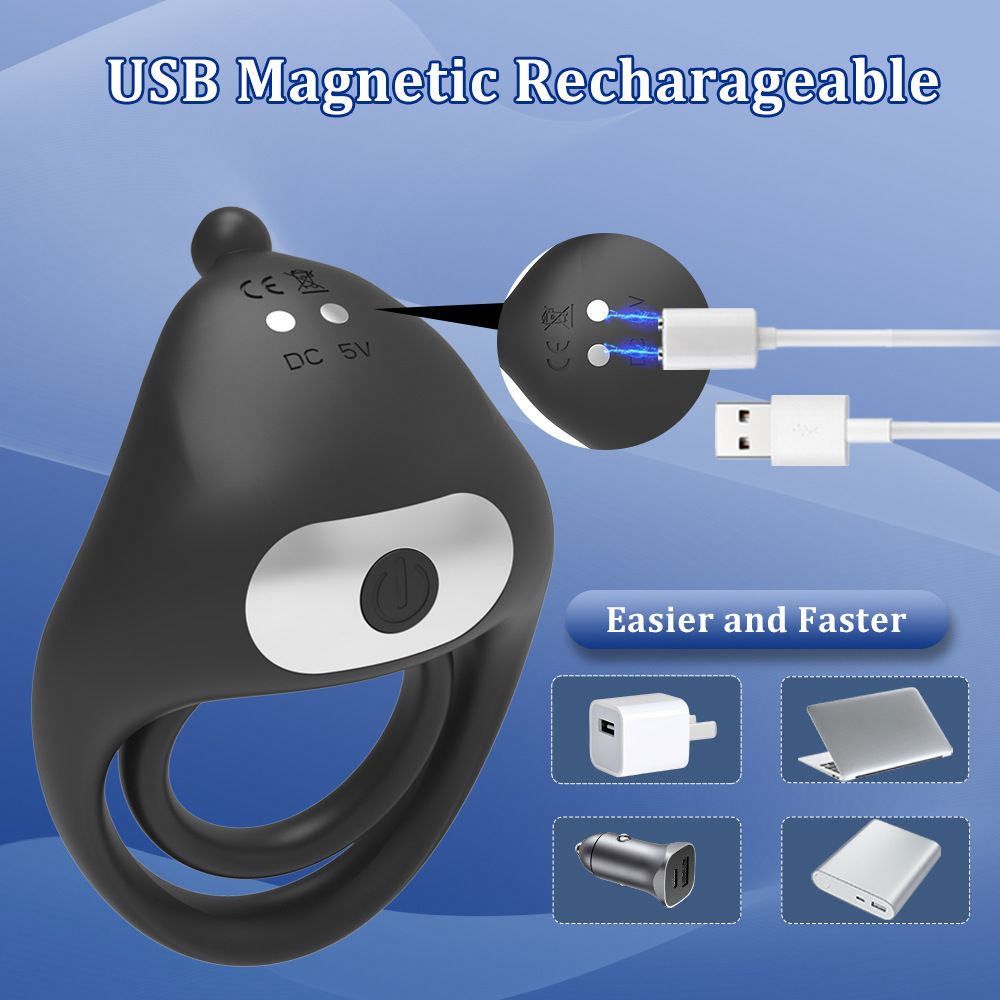 Wireless Remote Control Vibration Penis Ring & Clit Stimulator Sex Toy For Couples - 