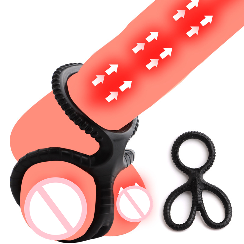 Cock Ring Silicone Penis Rings Male Reusable Delay Ejaculation Ring - 