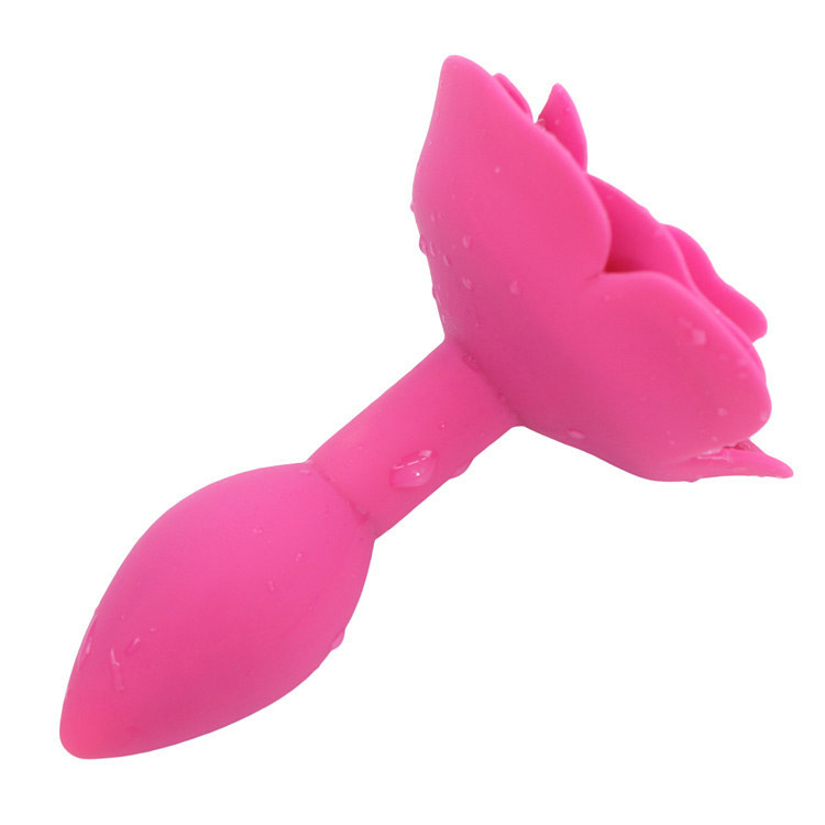 Anal Rose Toy Silicone Rose Butt Plug - 