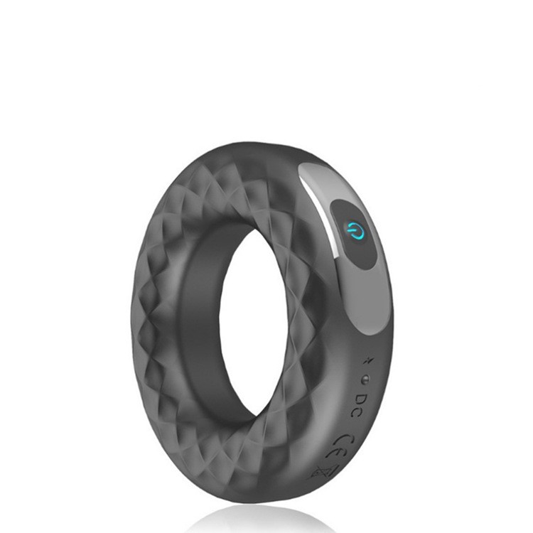 Vibration Ring Lock Essence Men's Penis Ring Doughnut Dual Wireless Remote Control Charging Egg Jumping Variety Adorable Hair Generation - 