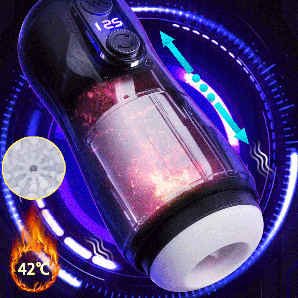 Diver Pro Heating Telescopic Sucking And Vibrating Male Mastubator - 