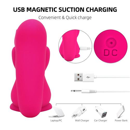 Cute Squirrel Sculpt Sucking Tongue Vibrator Nipple Sucker Clitoris Licking Stimulator 10 Frequency Sex Toys for Women Pink - 