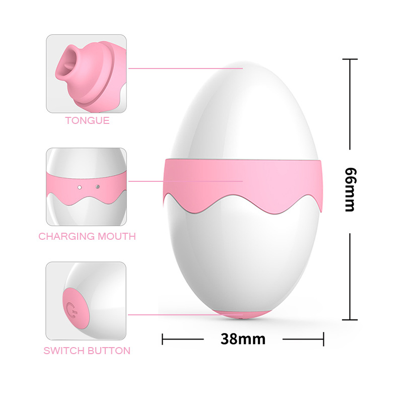 Clitoris Tongue Stimulator Egg Nipple Massager - 