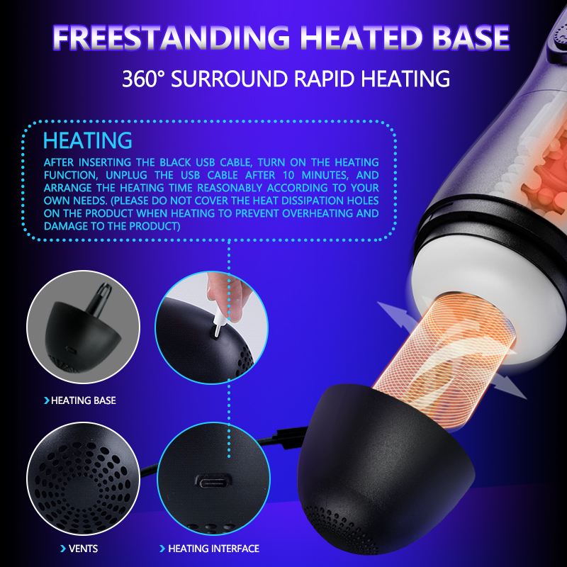 Diver Pro Heating Telescopic Sucking And Vibrating Male Mastubator - 