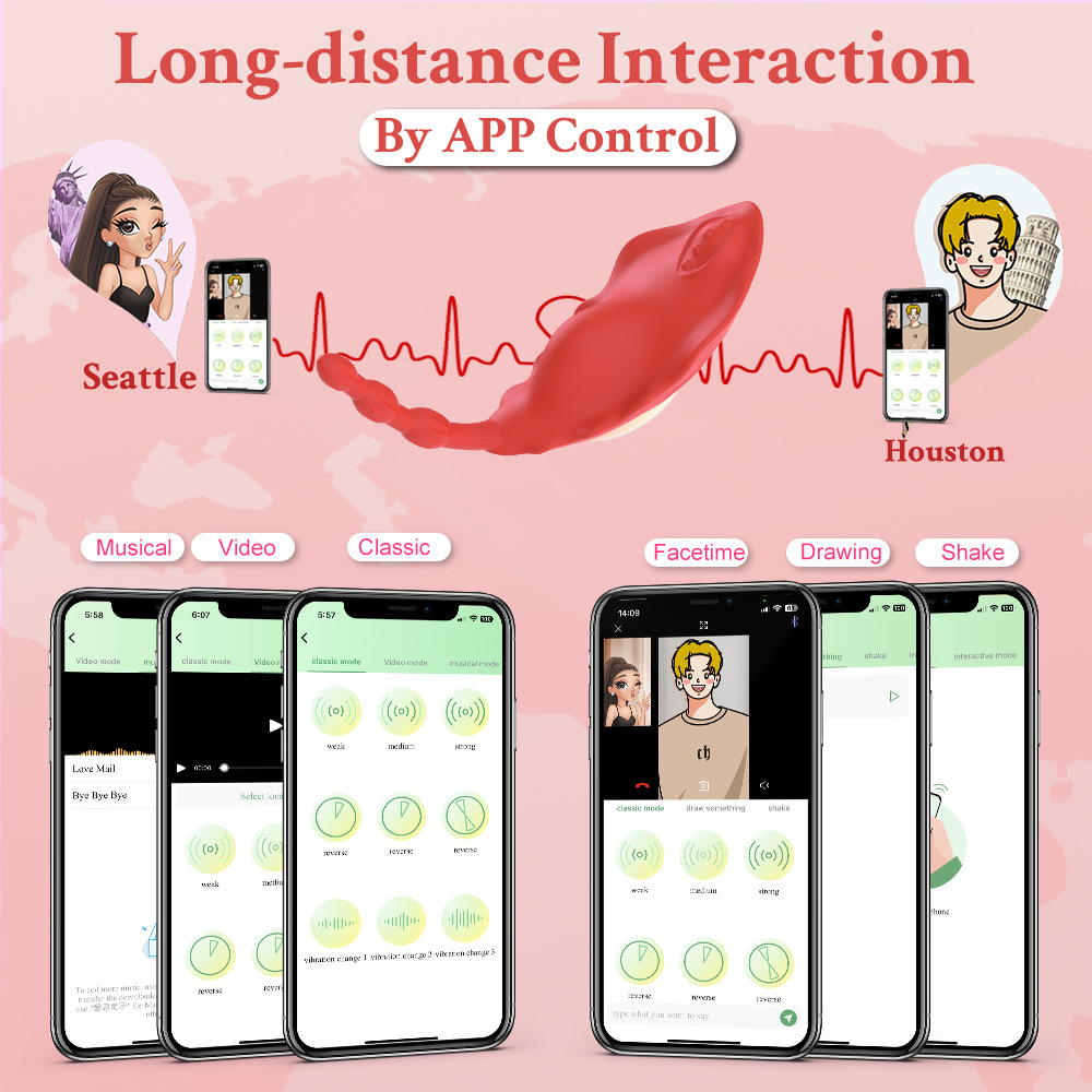 App & Wireless Remote Control Panty Vibrator 9 Frequency Clitoral G-Spot Stimulation Sex Toy For Women - 