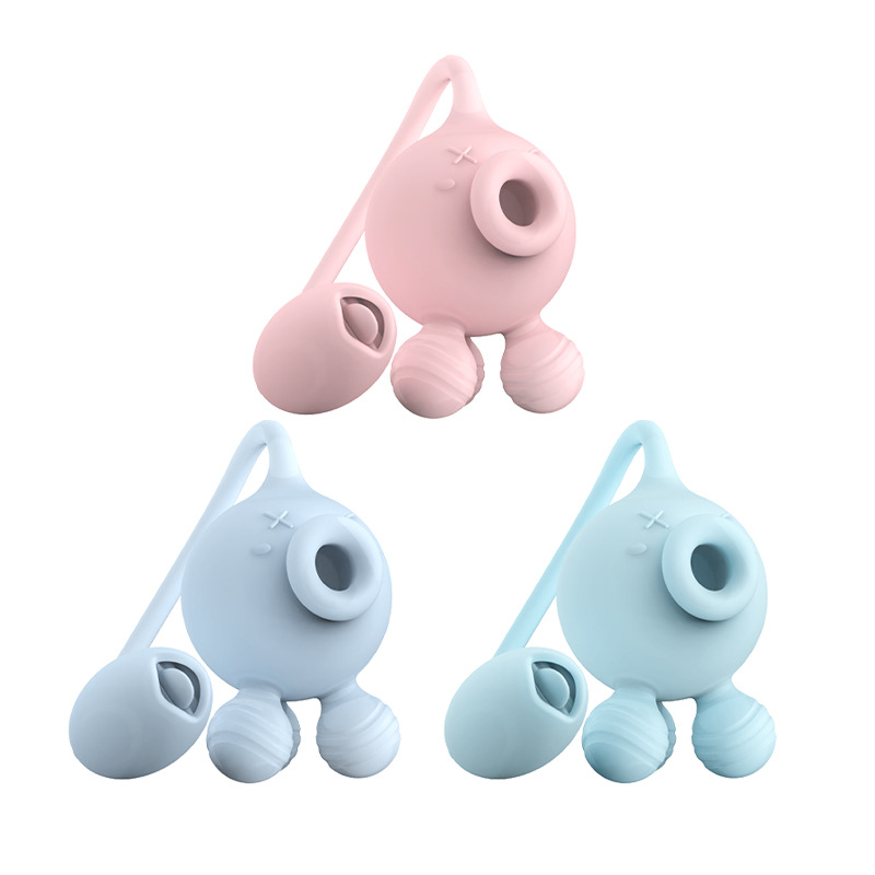 3-in-1 Baby Octopus Sucking Tongue-licking Vibration Massager - 