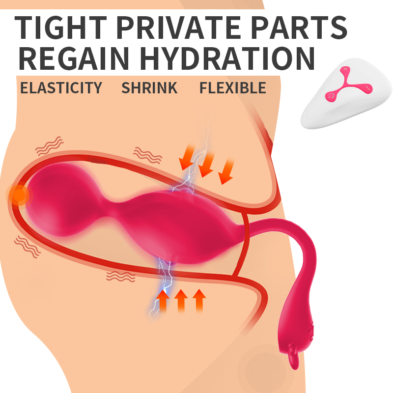 Wireless Remote Control Electrick Shock & Vibrating Kegal Ball - 