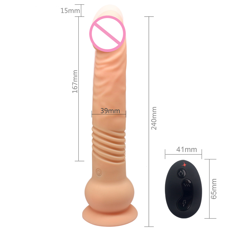 The Commander Remote Control Telescopic Vibrating Dildo - 