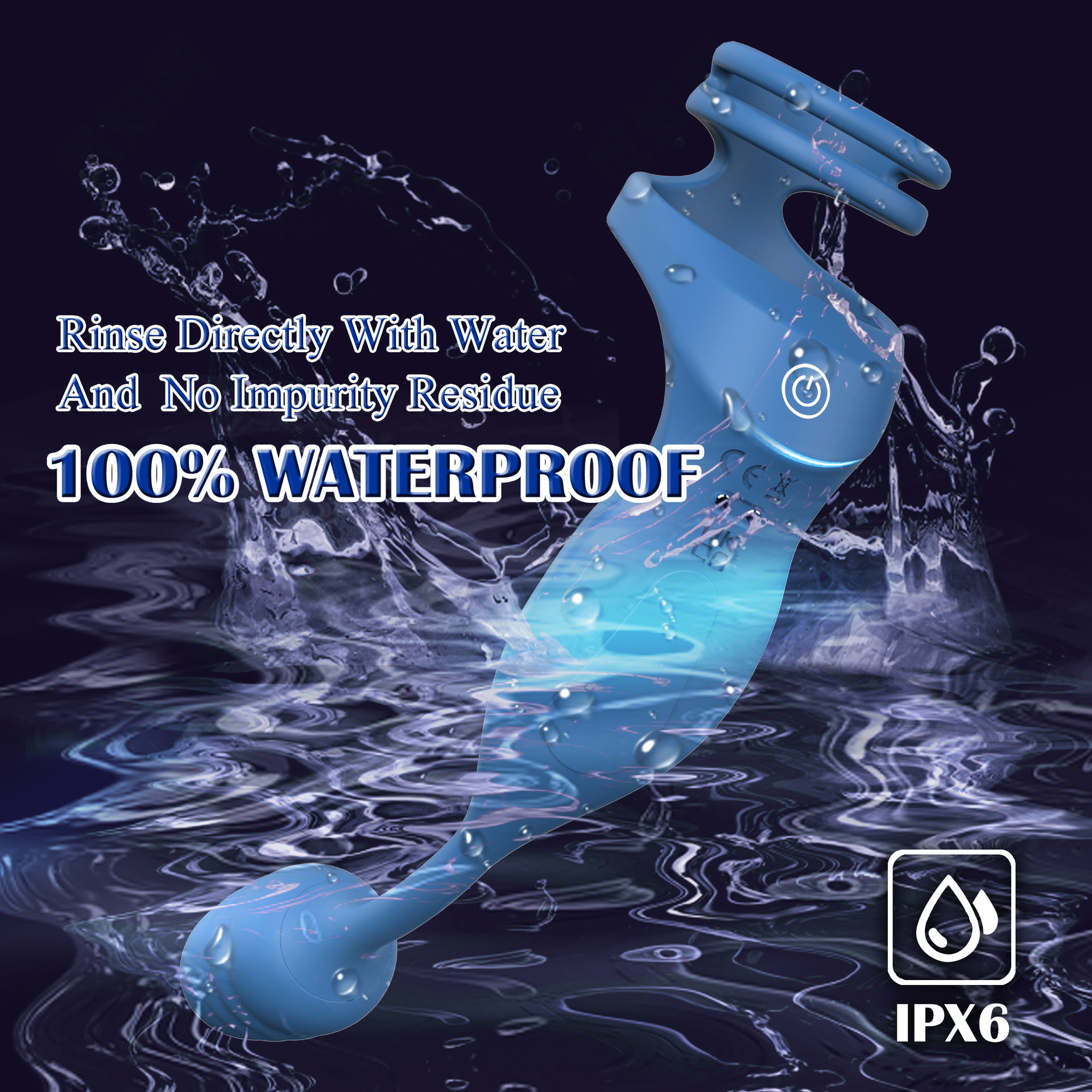 Double Vibration Penis Rings With Prostate Massager For Adult Male - 