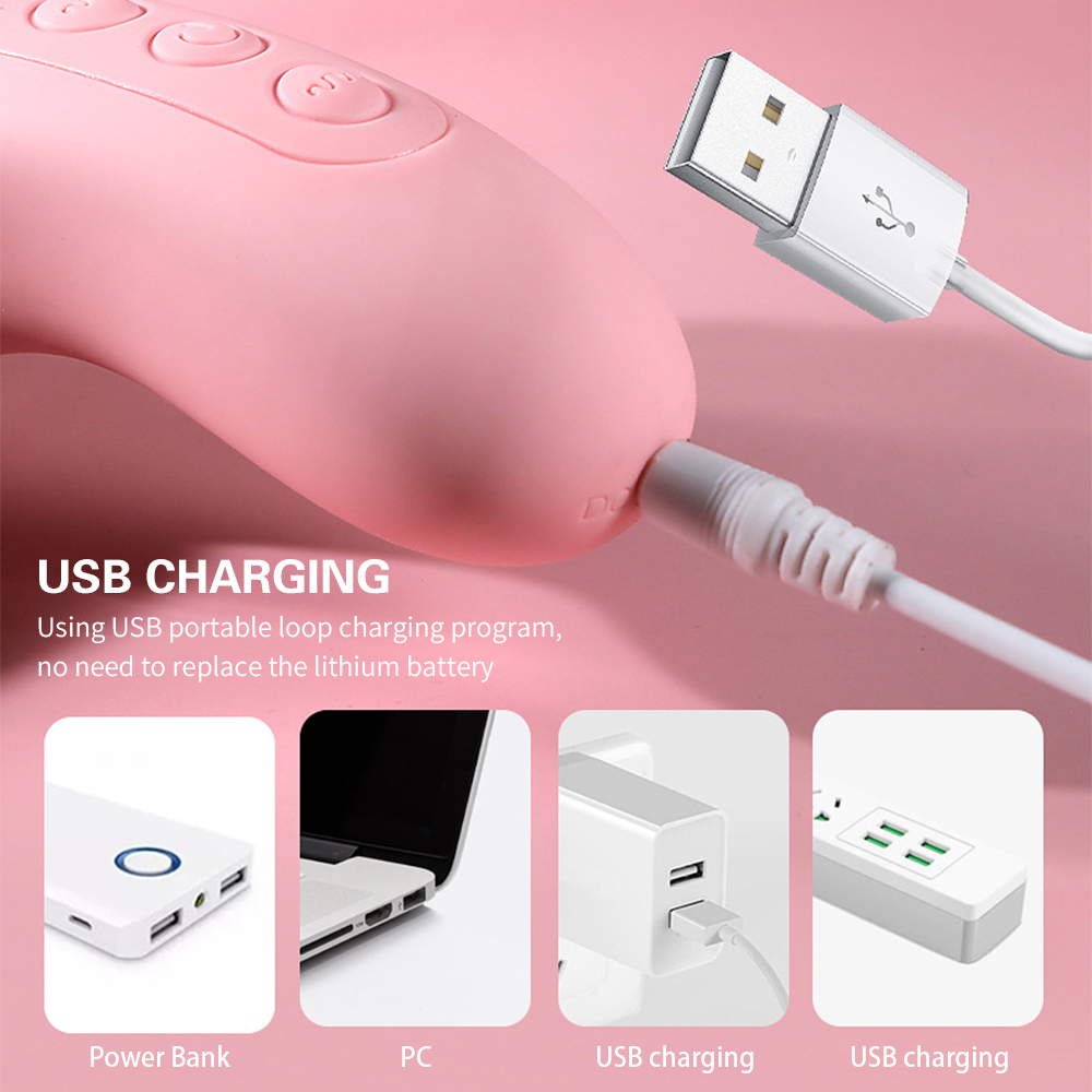 10 Frequency Wiggle Dildo Vibrator Clitoris Tongue Licking G-spot Massager - 