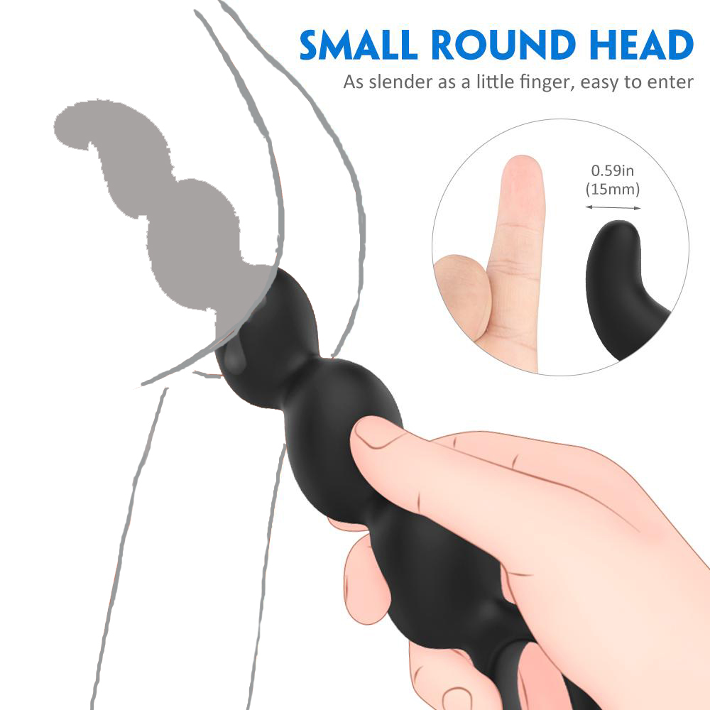 Silicone Pull Beads Anal Plug Backyard Beads Anal Massage Toy For Adult - 