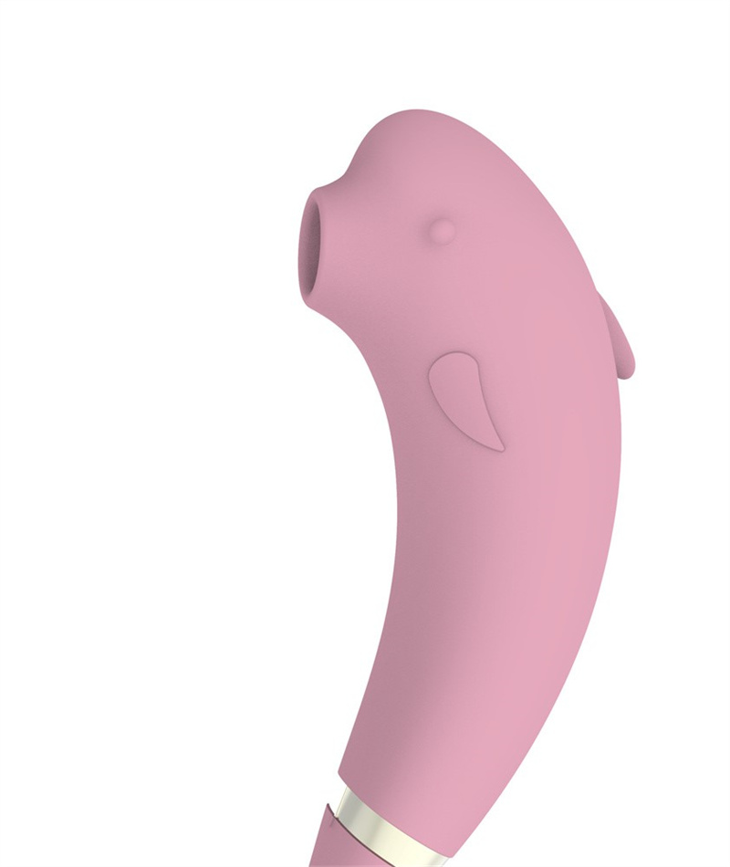 Dolphin Suction Vibrator Female Nipple Clitoris Suction Cup Massager - 
