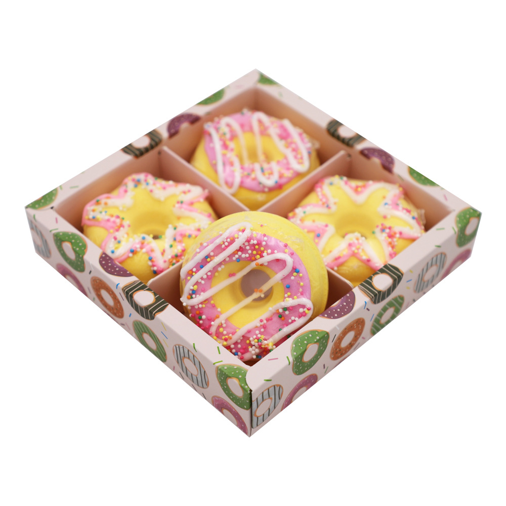 4pcs/set Donut Style Handmade Bubble Bath Ball - 