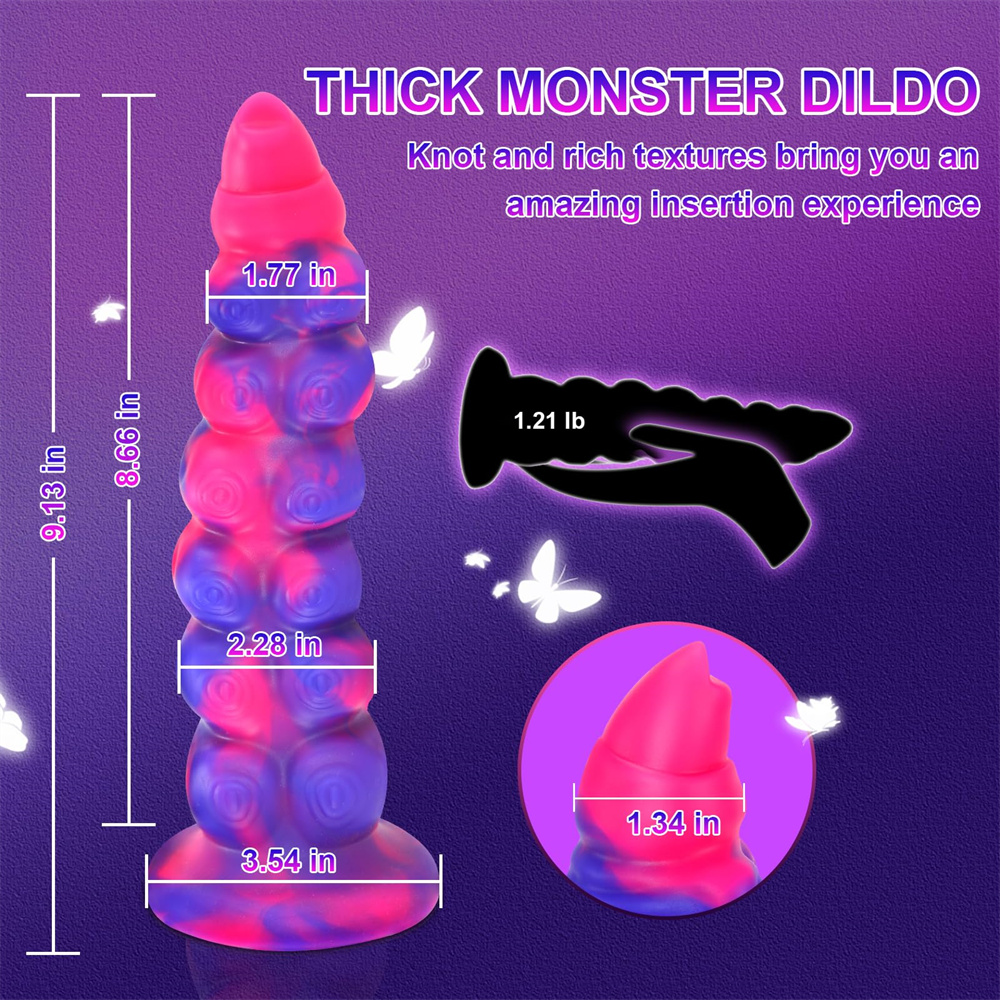 Fantasy Monster Dildo Vibrator Thrusting Dildo Anal Beads Vibrator - 