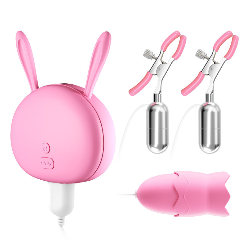 Nipple Clip With Egg Skipping Breast Massage Clitoral Stimulation Sex Toy - 