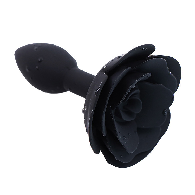 Anal Rose Toy Silicone Rose Butt Plug - 