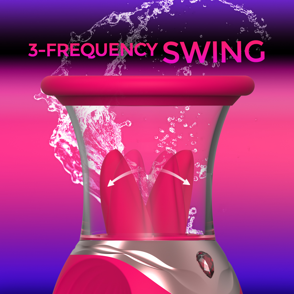 Elsa 1.0 Dual-tongue Licking Sucker Clit & Nipple Stimulation Masturbation Sex Toy - 