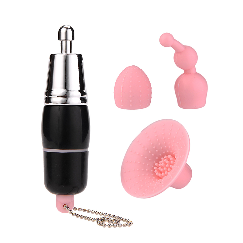 Mini 3 in 1 Vibrator Clitoris Stimulator Nipple Massage Masturbation Toy - 