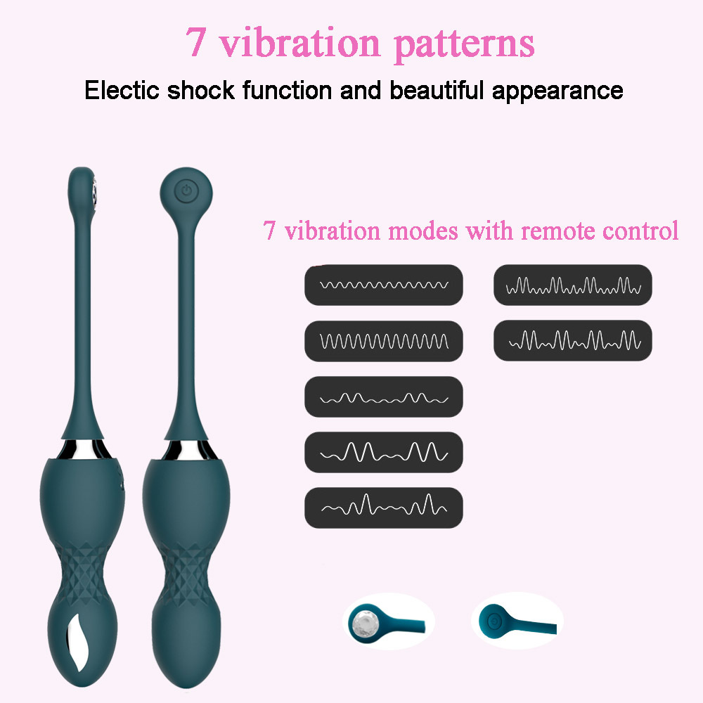 Wireless Remote Control Electric Shock Vibration Kegal Balls - 