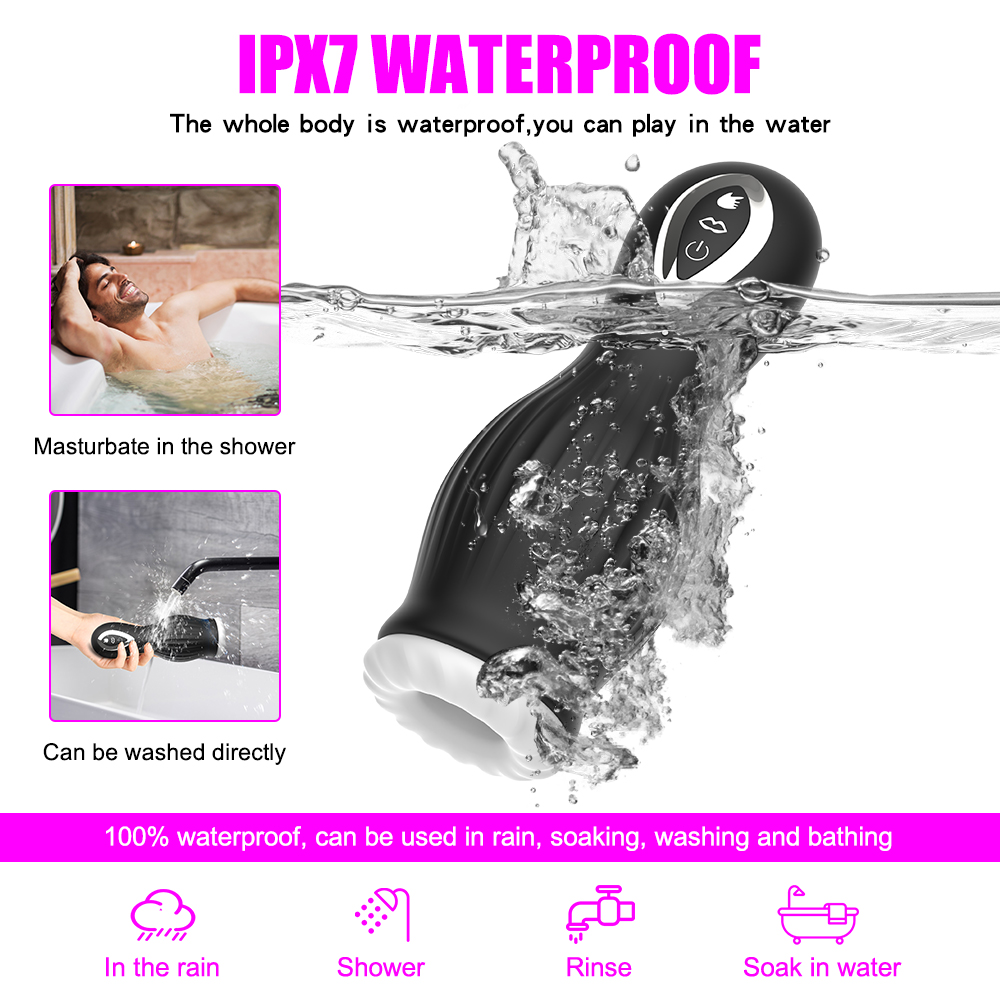 Viper - Vaccum Sucking Tongue Licking Penis Trainer Men's Massage Cup - 