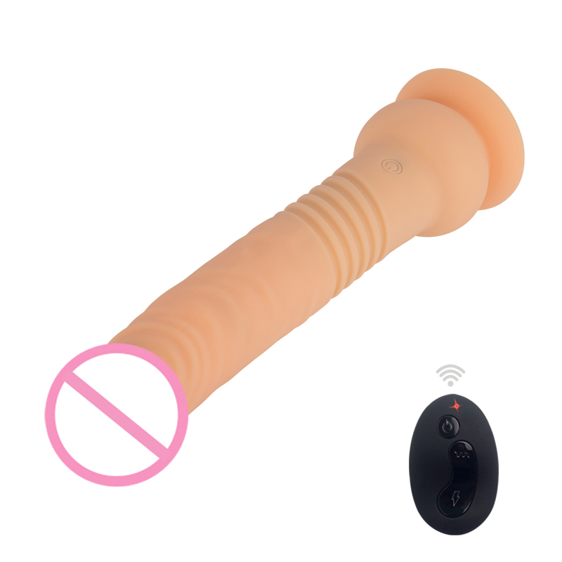 The Commander Remote Control Telescopic Vibrating Dildo - 