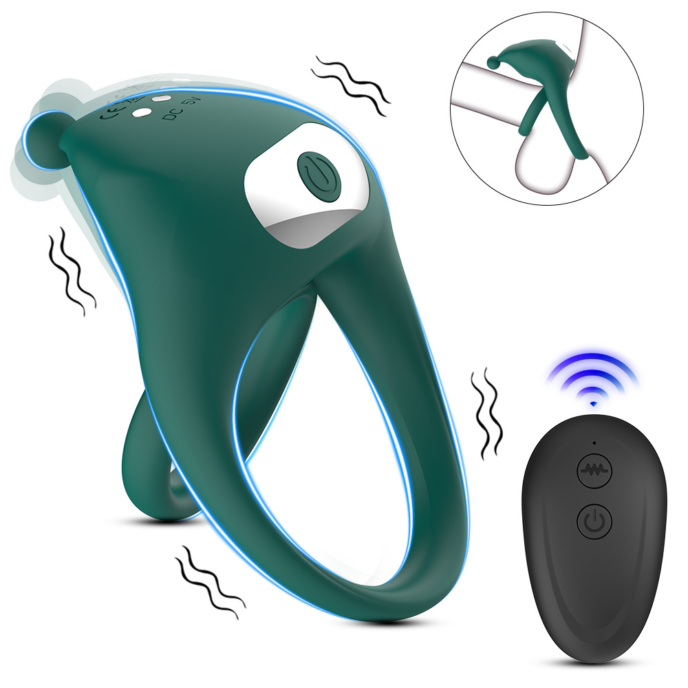Wireless Remote Control Vibration Penis Ring & Clit Stimulator Sex Toy For Couples - 